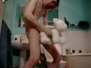 Skinny lad Fuck His Little Toy Bear clip