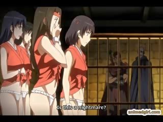 Japanisch anime süßen gangbang im die gefägnis