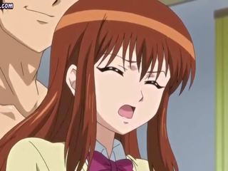 Anime divinity enjoys breasts massage