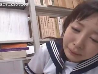 Ruskeaverikkö aasialaiset suu perseestä kova sisään koulu kirjasto
