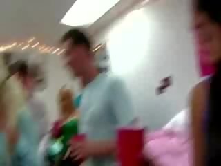 Superior wet t shirt contest in dorm room with awesome girls
