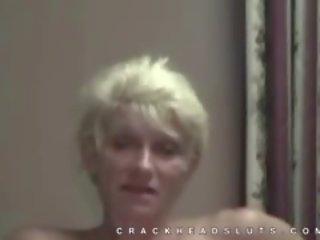 Crack ceking woman chatting and turns trick