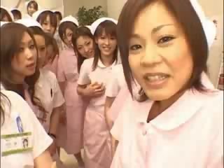 Asian nurses enjoy dirty film video on top
