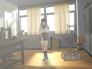 Captivating 3D Hentai femme fatale Eat Two Dicks