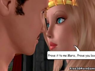 3D blonde princess sucks pecker and gets fucked hard