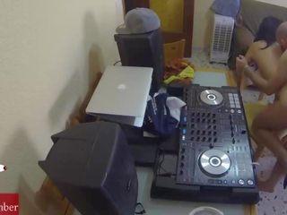 Dj kurang ajar and scratching in the chair with a hidden cam spying my great gf