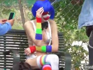 Teen Mikayla the clown videos stranger her pierced nipples