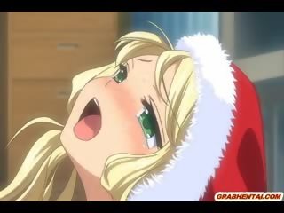 Busty Anime Santa Hard Poking And Creampie