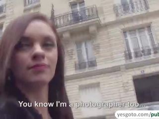 French model diva Lea films her long slender legs and titties
