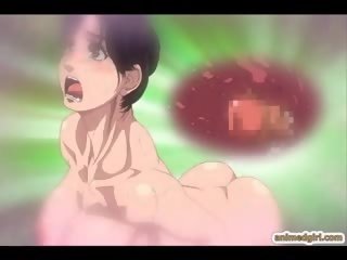 Prichytené japonské anime bigboobs trojka poking