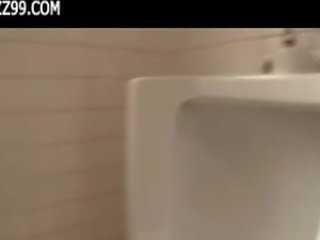 Mosaic: Cleaner gives lavatory blowjob 02