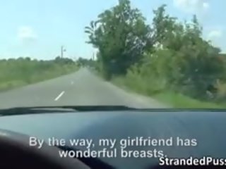 Lustful Hitchhiking Couple Enjoys first-rate xxx clip