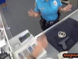Schoolgirl Police Officer Gets Nailed In A Pawnshop To Earn Cash