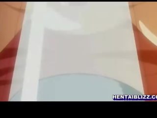 Embarazada hentai consigue culo inyección con un enema y disparo de corrida
