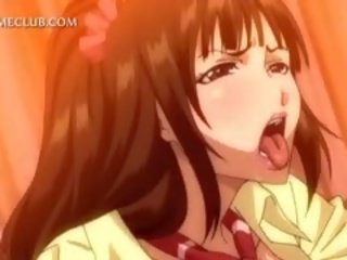 3d anime młody płeć żeńska dostaje cipka pieprzony pod spódniczkę w łóżko