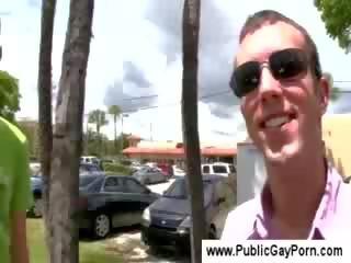 Homosexual blowjob in public