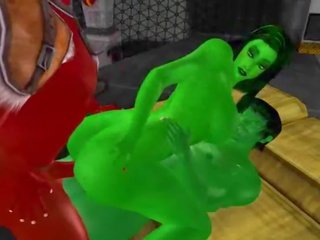 [fantasy-3dsexvilla 2] she-hulk follada por un demon y la hulk en 3dsexvilla 2