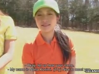 Charming Golf young female Nana Kunimi set up A Mistake And Now She