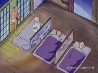 Lakuriq anime murgeshë duke pasur i rritur video për the i parë kohë